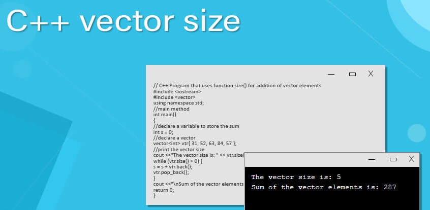  C++ vector size